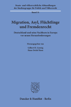 Migration, Asyl, Flüchtlinge und Fremdenrecht