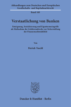 Verstaatlichung von Banken Verstaatlichung von Banken