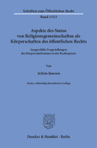 Aspekte des Status von Religionsgemeinschaften als Körperschaften des öffentlichen Rechts