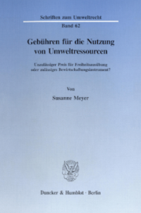 Gebühren für die Nutzung von Umweltressourcen