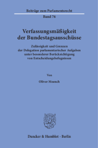 Verfassungsmäßigkeit der Bundestagsausschüsse