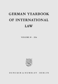 German Yearbook of International Law / Jahrbuch für Internationales Recht