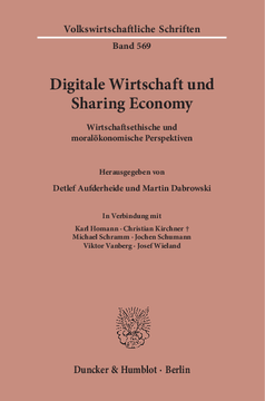 Digitale Wirtschaft und Sharing Economy