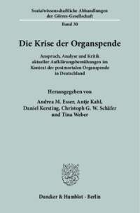Die Krise der Organspende