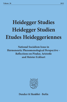Heidegger Studies / Heidegger Studien / Etudes Heideggeriennes