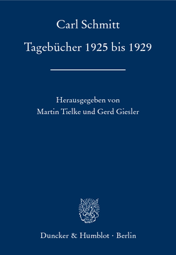 Tagebücher 1925 bis 1929