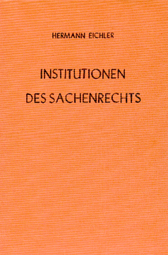 Institutionen des Sachenrechts