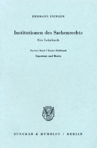 Institutionen des Sachenrechts