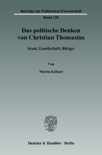 Das politische Denken von Christian Thomasius