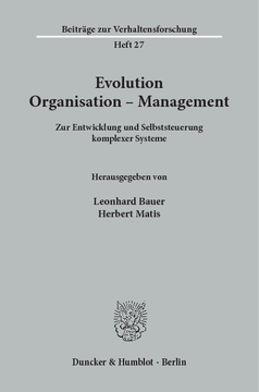 Evolution - Organisation - Management
