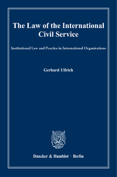The Law of the International Civil Service