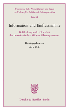 Information und Einflussnahme Information und Einflussnahme