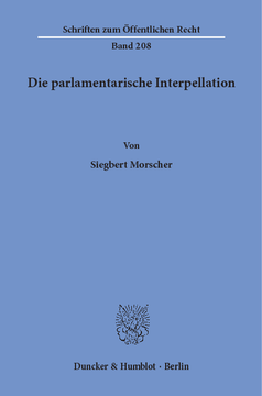 Die parlamentarische Interpellation