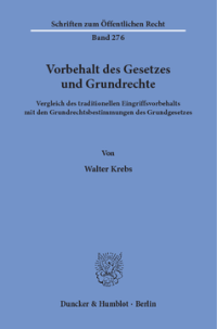 Vorbehalt des Gesetzes und Grundrechte