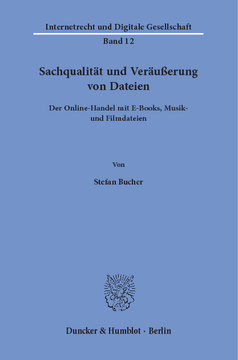 Sachqualität und Veräußerung von Dateien Sachqualität und Veräußerung von Dateien