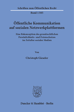 Öffentliche Kommunikation auf sozialen Netzwerkplattformen Öffentliche Kommunikation auf sozialen Netzwerkplattformen