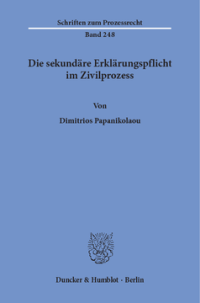 Die sekundäre Erklärungspflicht im Zivilprozess