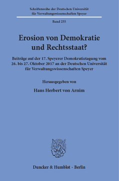 Erosion von Demokratie und Rechtsstaat? Erosion von Demokratie und Rechtsstaat?
