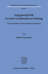 Aufgabenkritik in einer Großstadtverwaltung