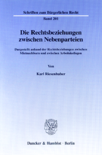 Die Rechtsbeziehungen zwischen Nebenparteien