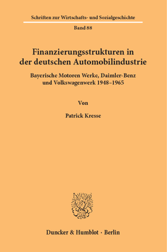 Finanzierungsstrukturen in der deutschen Automobilindustrie