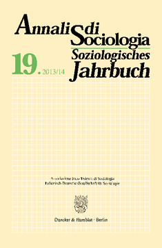Annali di Sociologia / Soziologisches Jahrbuch Annali di Sociologia / Soziologisches Jahrbuch