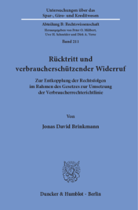Rücktritt und verbraucherschützender Widerruf