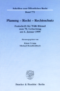Planung - Recht - Rechtsschutz