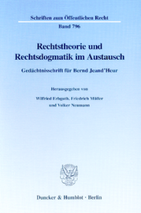 Rechtstheorie und Rechtsdogmatik im Austausch