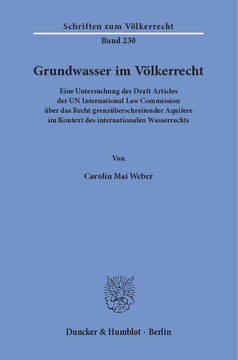 Grundwasser im Völkerrecht