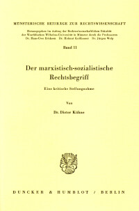 Der marxistisch-sozialistische Rechtsbegriff