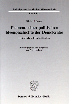 Elemente einer politischen Ideengeschichte der Demokratie