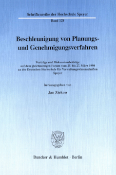 Beschleunigung von Planungs- und Genehmigungsverfahren Beschleunigung von Planungs- und Genehmigungsverfahren