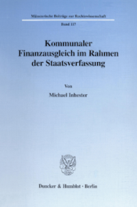 Kommunaler Finanzausgleich im Rahmen der Staatsverfassung