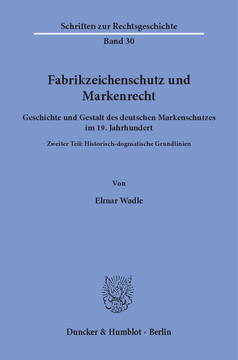 Fabrikzeichenschutz und Markenrecht Fabrikzeichenschutz und Markenrecht