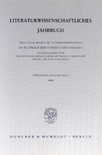 Literaturwissenschaftliches Jahrbuch