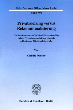 Privatisierung versus Rekommunalisierung