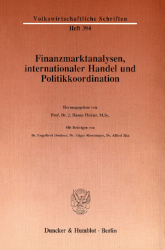 Finanzmarktanalysen, internationaler Handel und Politikkoordination