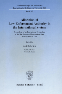 Allocation of Law Enforcement Authority in the International System