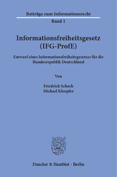 Informationsfreiheitsgesetz (IFG-ProfE)