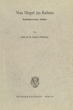Von Hegel zu Kelsen Von Hegel zu Kelsen