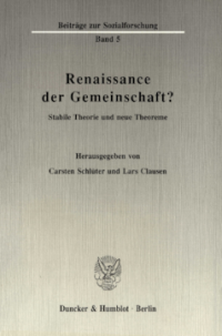 Renaissance der Gemeinschaft?
