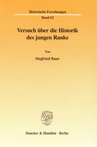 Versuch über die Historik des jungen Ranke
