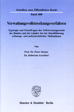 Verwaltungsvollstreckungsverfahren Verwaltungsvollstreckungsverfahren