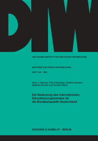 Die Bedeutung des internationalen Dienstleistungshandels für die Bundesrepublik Deutschland