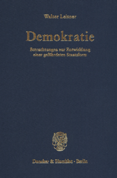 Demokratie. Betrachtungen zur Entwicklung einer gefährdeten Staatsform. (Der Band enthält die folgenden vier, bereits veröffentlichten Bücher: Demokratie. Selbstzerstörung einer Staatsform? (1979);