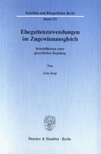 Ehegattenzuwendungen im Zugewinnausgleich