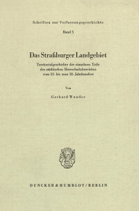 Das Straßburger Landgebiet
