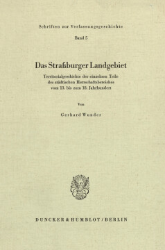 Das Straßburger Landgebiet Das Straßburger Landgebiet