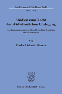 Studien zum Recht der städtebaulichen Umlegung